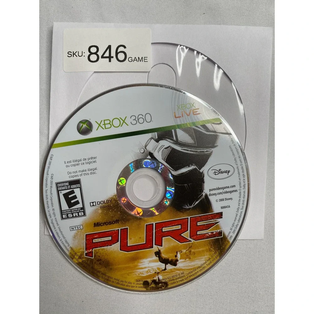 Pure Microsoft Xbox 360 Game Disc Only